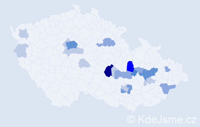 Příjmení: 'Neuer', počet výskytů 54 v celé ČR