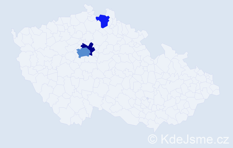 Příjmení: 'Vykuková', počet výskytů 6 v celé ČR