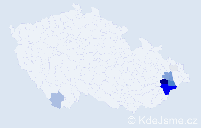 Příjmení: 'Chromela', počet výskytů 26 v celé ČR