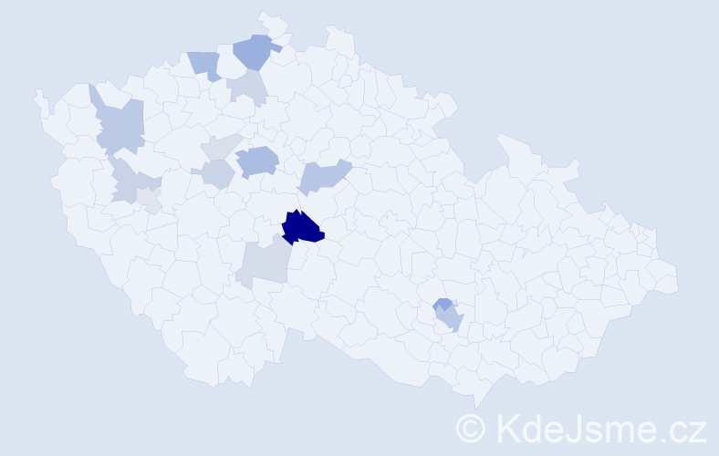 Příjmení: 'Mančalová', počet výskytů 51 v celé ČR