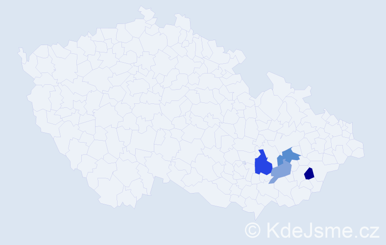 Příjmení: 'Murčeková', počet výskytů 6 v celé ČR