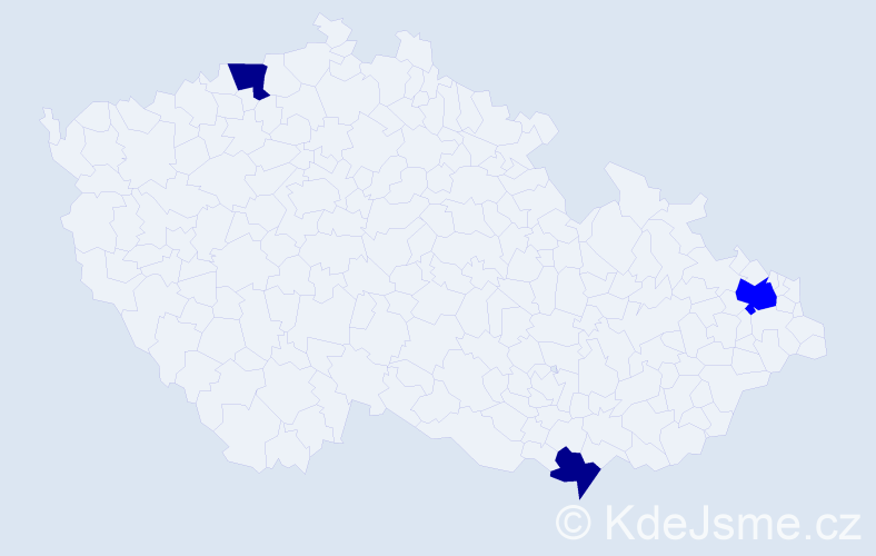 Příjmení: 'Privitzerová', počet výskytů 5 v celé ČR