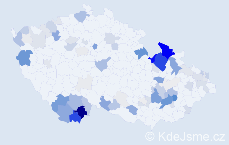 Příjmení: 'Morong', počet výskytů 279 v celé ČR
