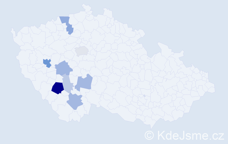 Příjmení: 'Brušáková', počet výskytů 32 v celé ČR