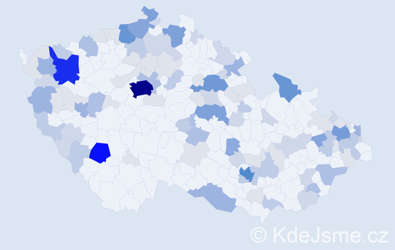 Příjmení: 'Pavlovičová', počet výskytů 331 v celé ČR