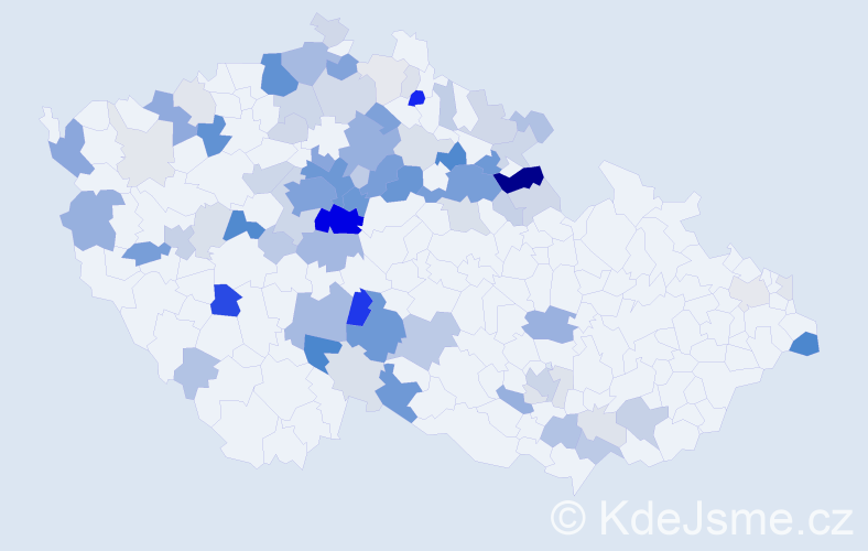 Příjmení: 'Rathouský', počet výskytů 326 v celé ČR