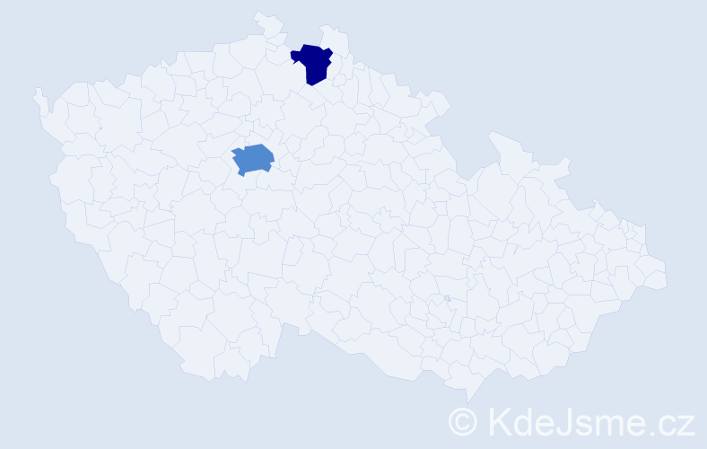Příjmení: 'Kuzmovyč', počet výskytů 4 v celé ČR