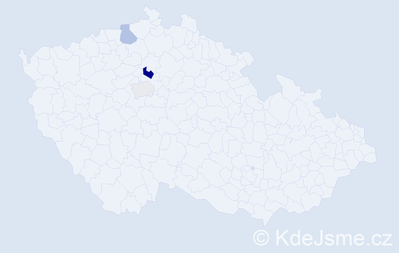 Příjmení: 'Petic', počet výskytů 9 v celé ČR
