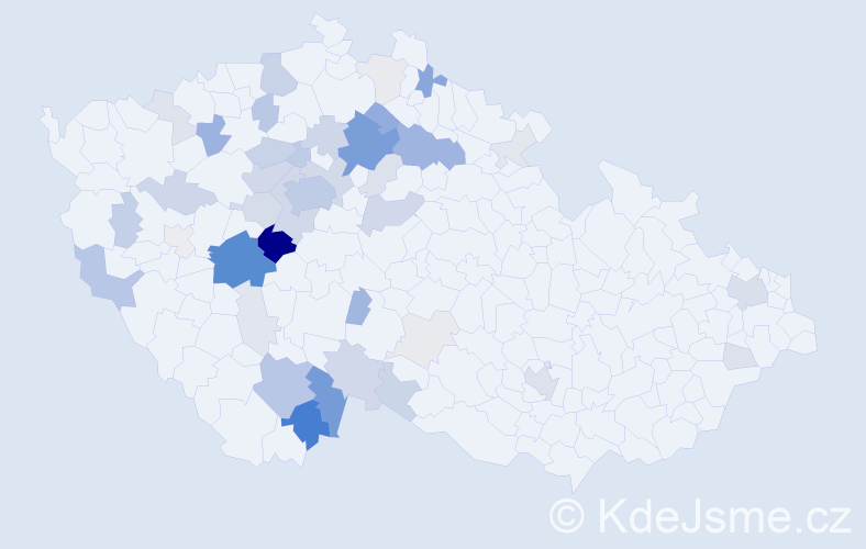 Příjmení: 'Dědina', počet výskytů 183 v celé ČR