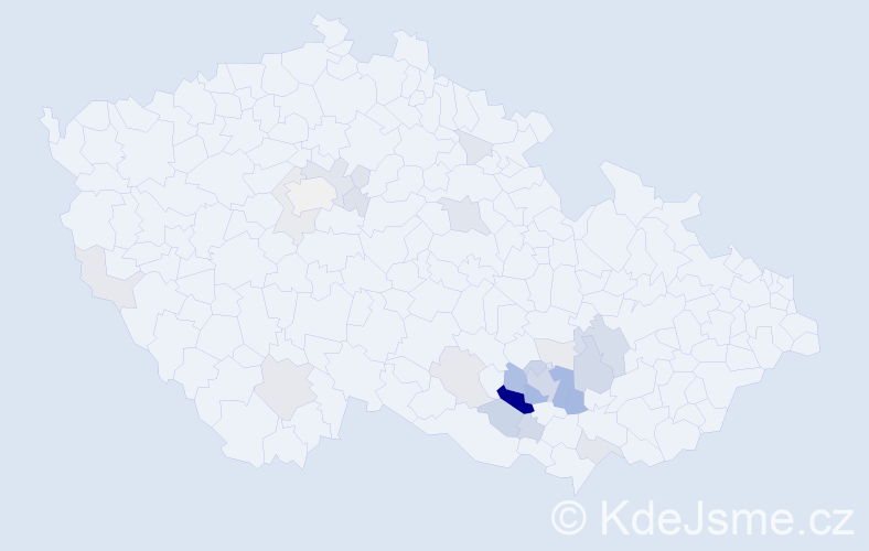 Příjmení: 'Nešpůrek', počet výskytů 105 v celé ČR