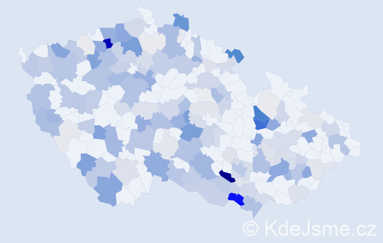 Příjmení: 'Zimmermannová', počet výskytů 643 v celé ČR