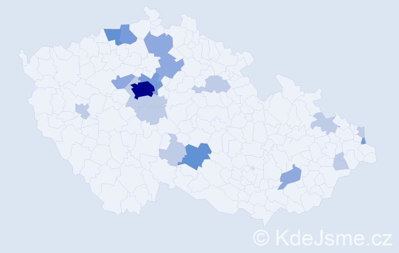 Příjmení: 'Saleh', počet výskytů 45 v celé ČR