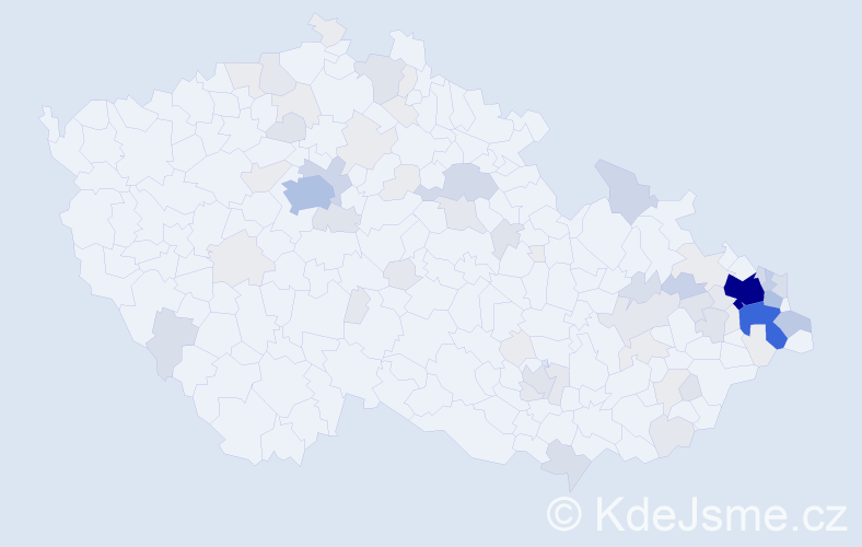 Příjmení: 'Adamusová', počet výskytů 272 v celé ČR