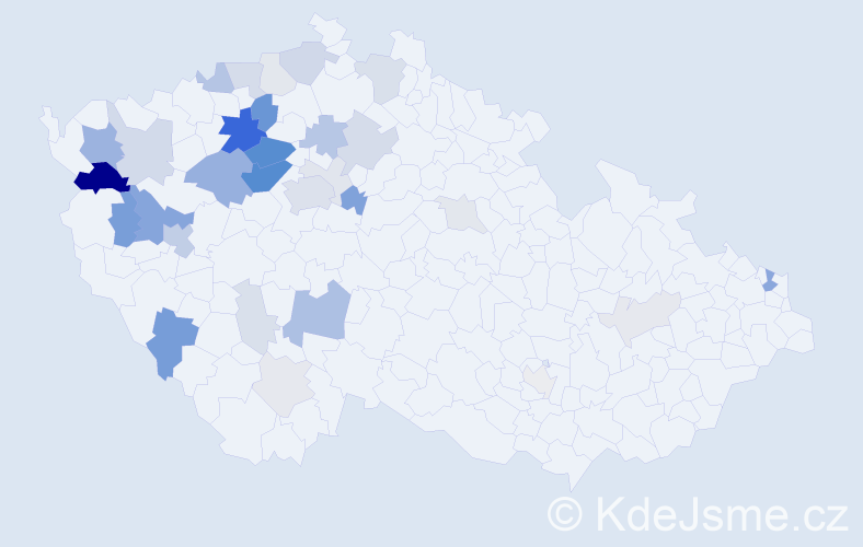 Příjmení: 'Pešulová', počet výskytů 114 v celé ČR