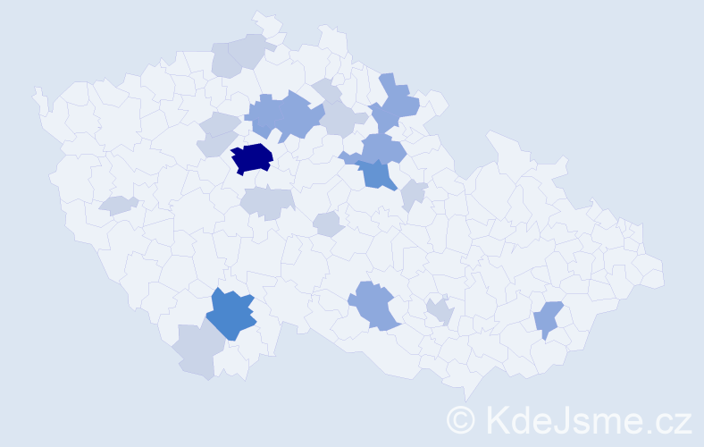 Příjmení: 'Hain', počet výskytů 53 v celé ČR