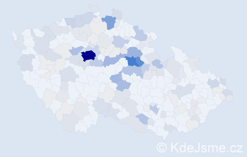 Příjmení: 'Roček', počet výskytů 555 v celé ČR