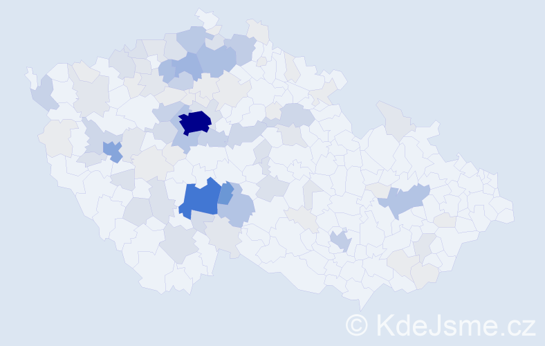 Příjmení: 'Markvart', počet výskytů 360 v celé ČR