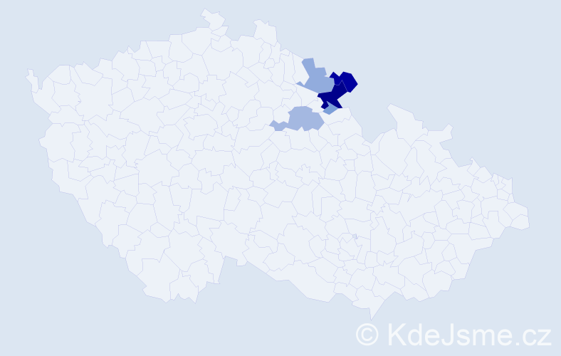 Příjmení: 'Gyurács', počet výskytů 27 v celé ČR