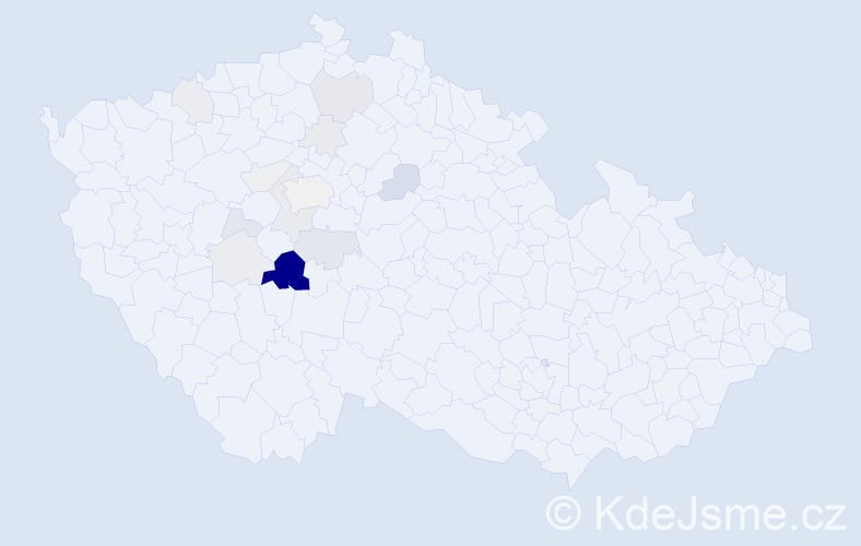 Příjmení: 'Chlasták', počet výskytů 44 v celé ČR