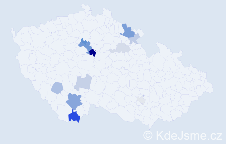 Příjmení: 'Leeb', počet výskytů 23 v celé ČR