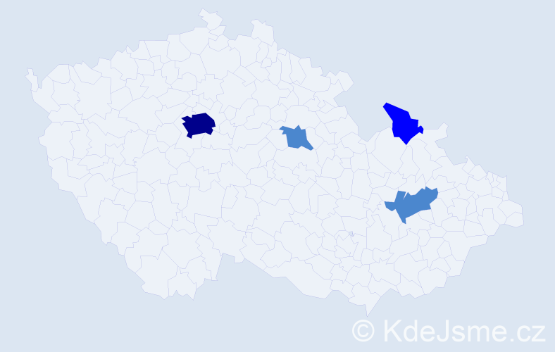 Příjmení: 'Dinis', počet výskytů 7 v celé ČR