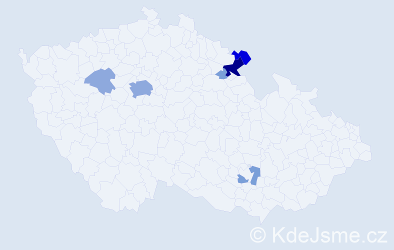 Příjmení: 'Miewaldová', počet výskytů 19 v celé ČR