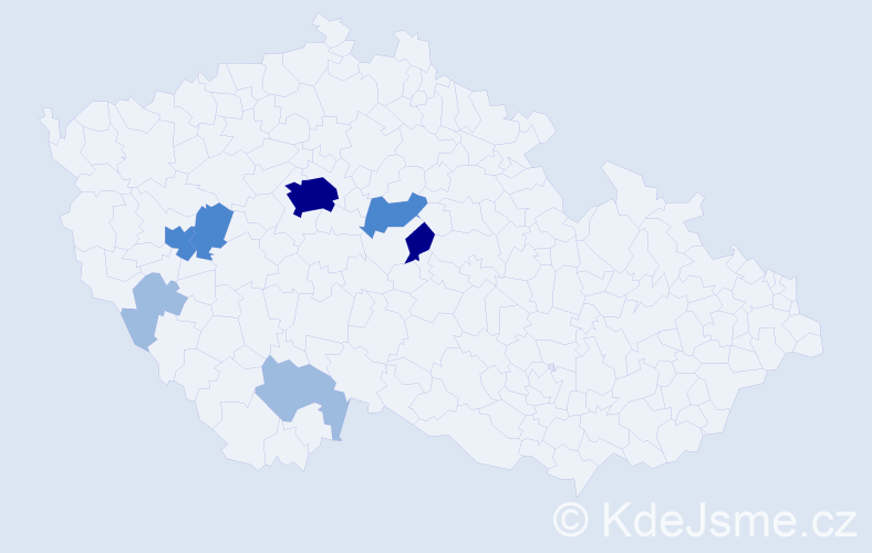 Příjmení: 'Knittichová', počet výskytů 17 v celé ČR