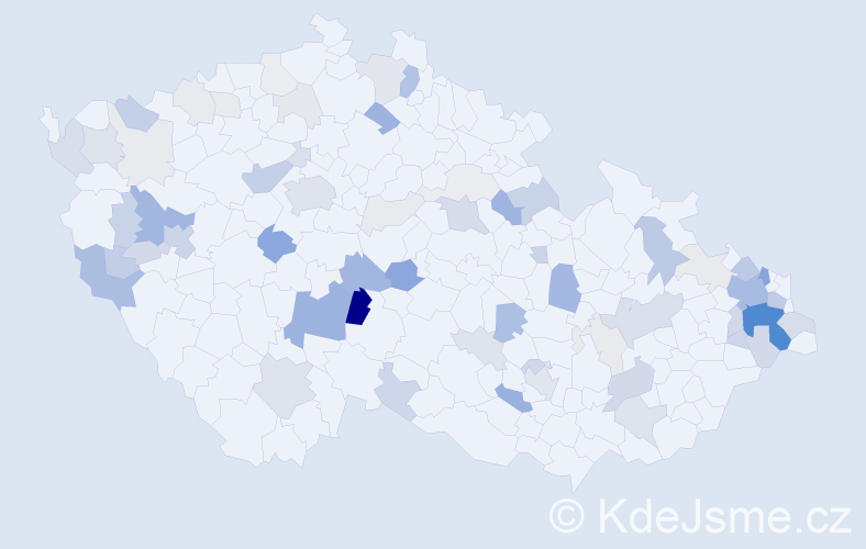 Příjmení: 'Adamovský', počet výskytů 207 v celé ČR