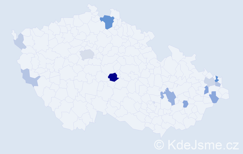 Příjmení: 'Skopková', počet výskytů 37 v celé ČR