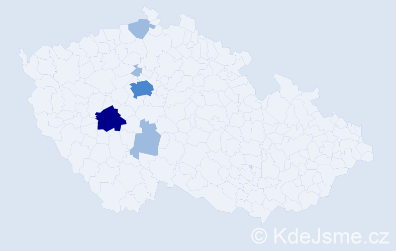 Příjmení: 'Tilingerová', počet výskytů 10 v celé ČR