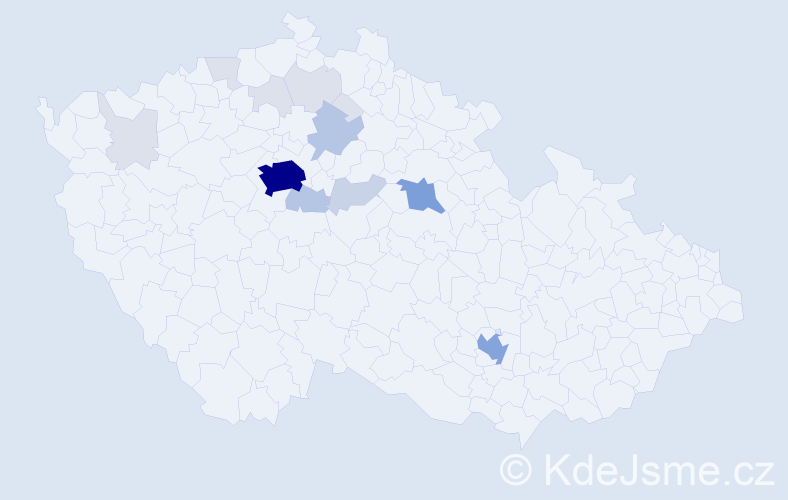 Příjmení: 'Komers', počet výskytů 51 v celé ČR