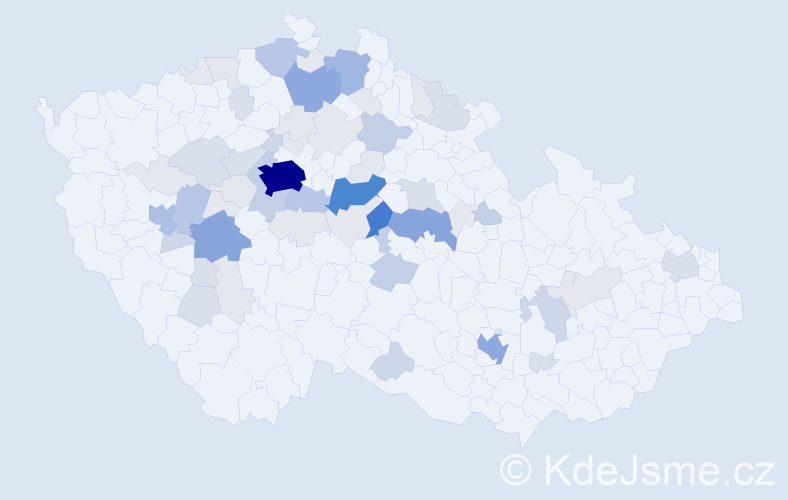 Příjmení: 'Chadraba', počet výskytů 216 v celé ČR