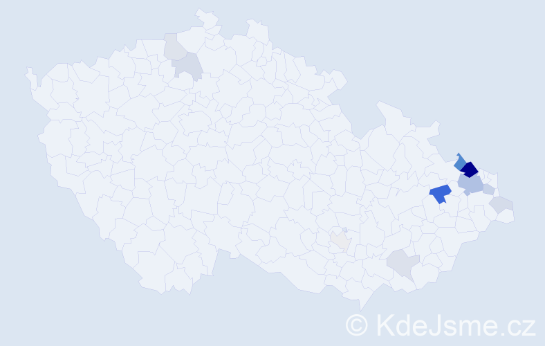 Příjmení: 'Kroker', počet výskytů 33 v celé ČR