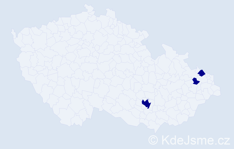 Příjmení: 'Hošická', počet výskytů 12 v celé ČR