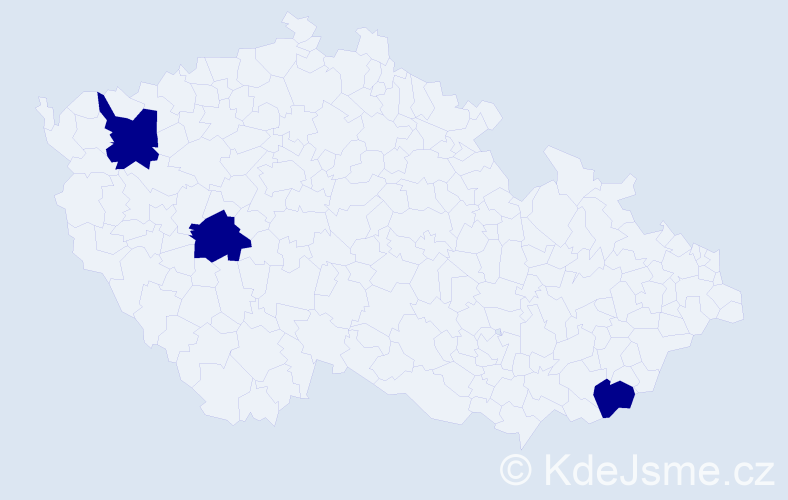 Příjmení: 'Chaikouskaya', počet výskytů 3 v celé ČR