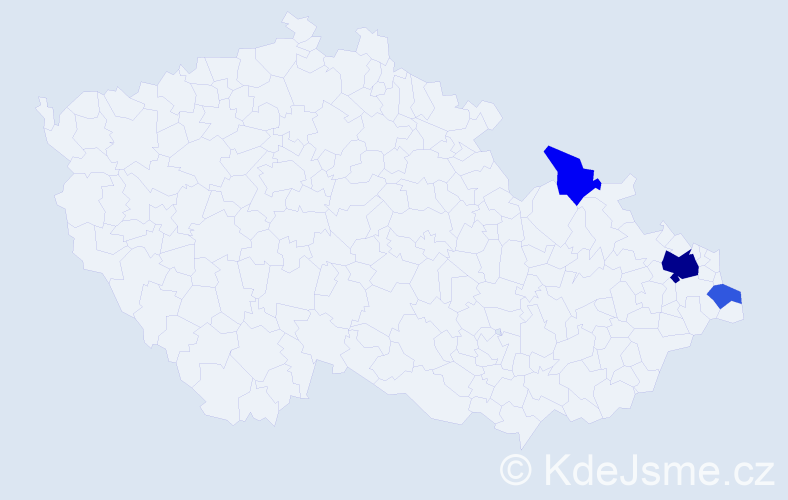 Příjmení: 'Godfrydová', počet výskytů 8 v celé ČR