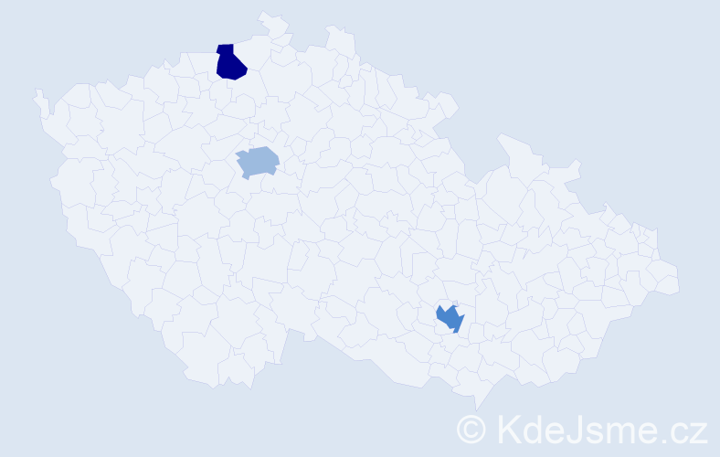 Příjmení: 'Tajchner', počet výskytů 7 v celé ČR