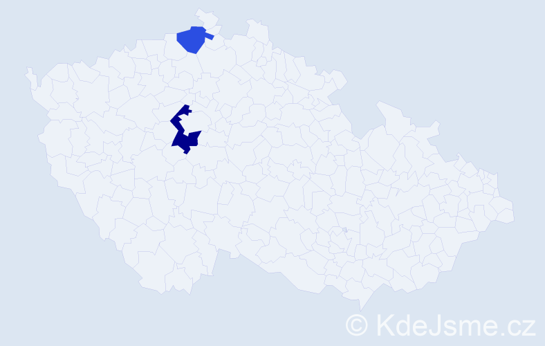 Příjmení: 'Bojčeva', počet výskytů 3 v celé ČR