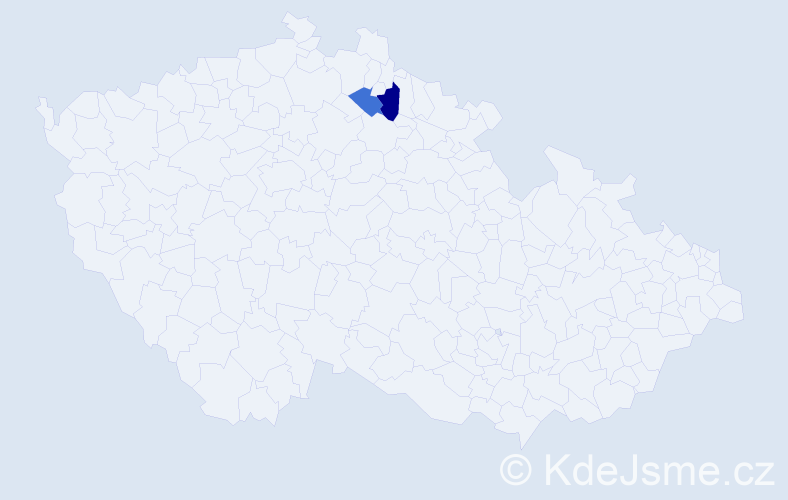Příjmení: 'Hapiaková', počet výskytů 5 v celé ČR