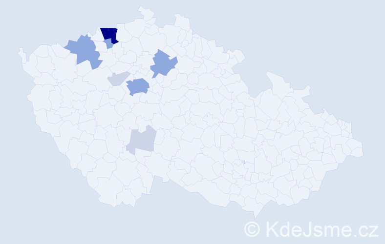 Příjmení: 'Vršatová', počet výskytů 29 v celé ČR