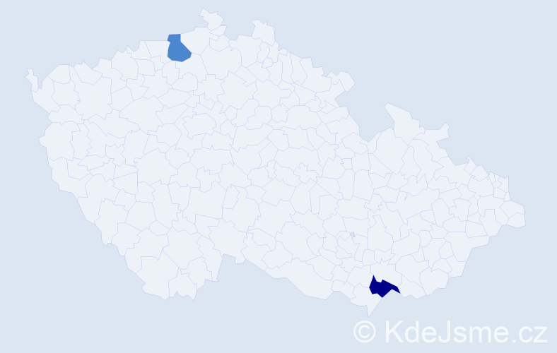 Příjmení: 'Koněv', počet výskytů 4 v celé ČR