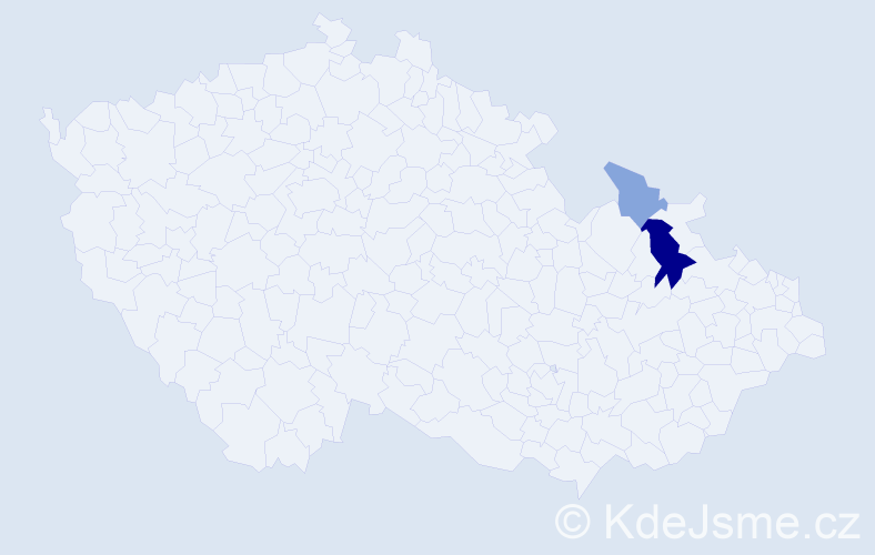 Příjmení: 'Kasprišin', počet výskytů 5 v celé ČR