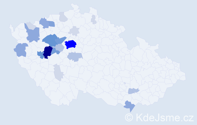 Příjmení: 'Pliml', počet výskytů 80 v celé ČR