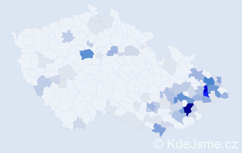 Příjmení: 'Gajdušek', počet výskytů 265 v celé ČR