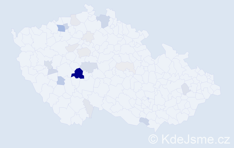 Příjmení: 'Chocholoušek', počet výskytů 100 v celé ČR