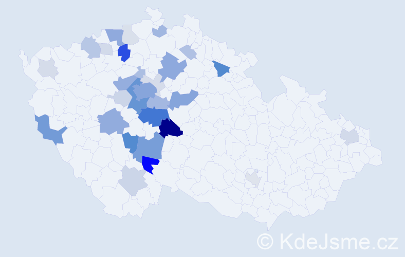 Příjmení: 'Ctibor', počet výskytů 116 v celé ČR