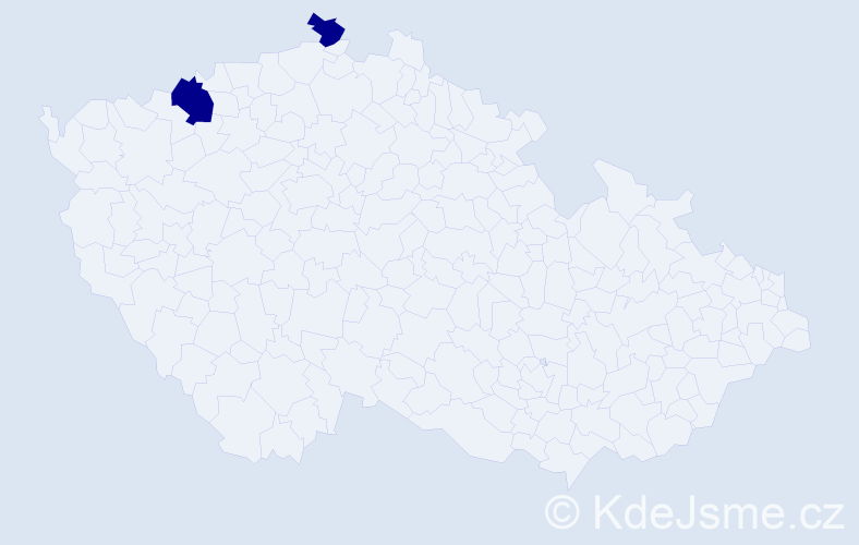 Příjmení: 'Finkera', počet výskytů 2 v celé ČR
