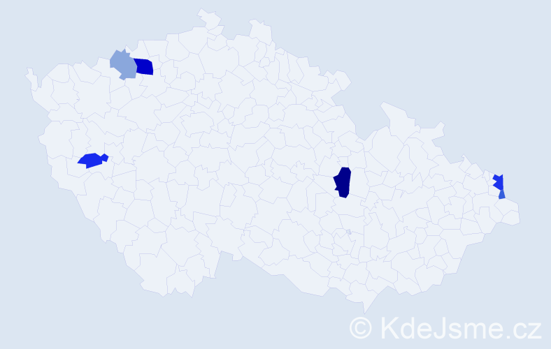 Příjmení: 'Menichová', počet výskytů 12 v celé ČR