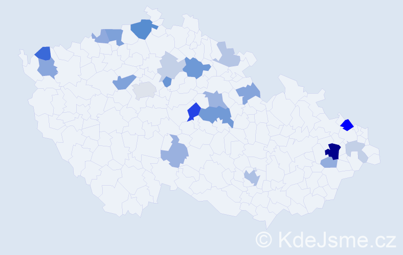 Příjmení: 'Turanský', počet výskytů 47 v celé ČR
