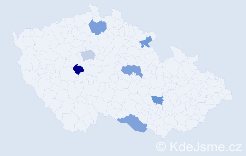 Příjmení: 'Jugder', počet výskytů 9 v celé ČR
